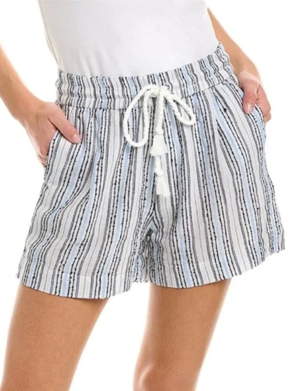 MICHAEL STARS Sienna Stripped Shorts - Admiral Multi (M) Cotton NWT!